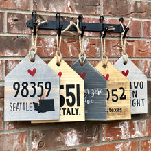 Load image into Gallery viewer, Mini House Zip Code Standing Sign
