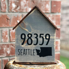 Load image into Gallery viewer, Mini House Zip Code Standing Sign
