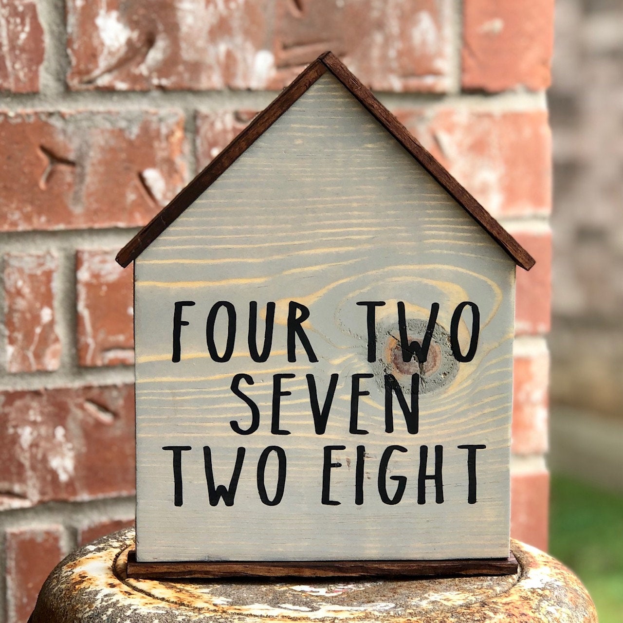 Mini House Zip Code Standing Sign