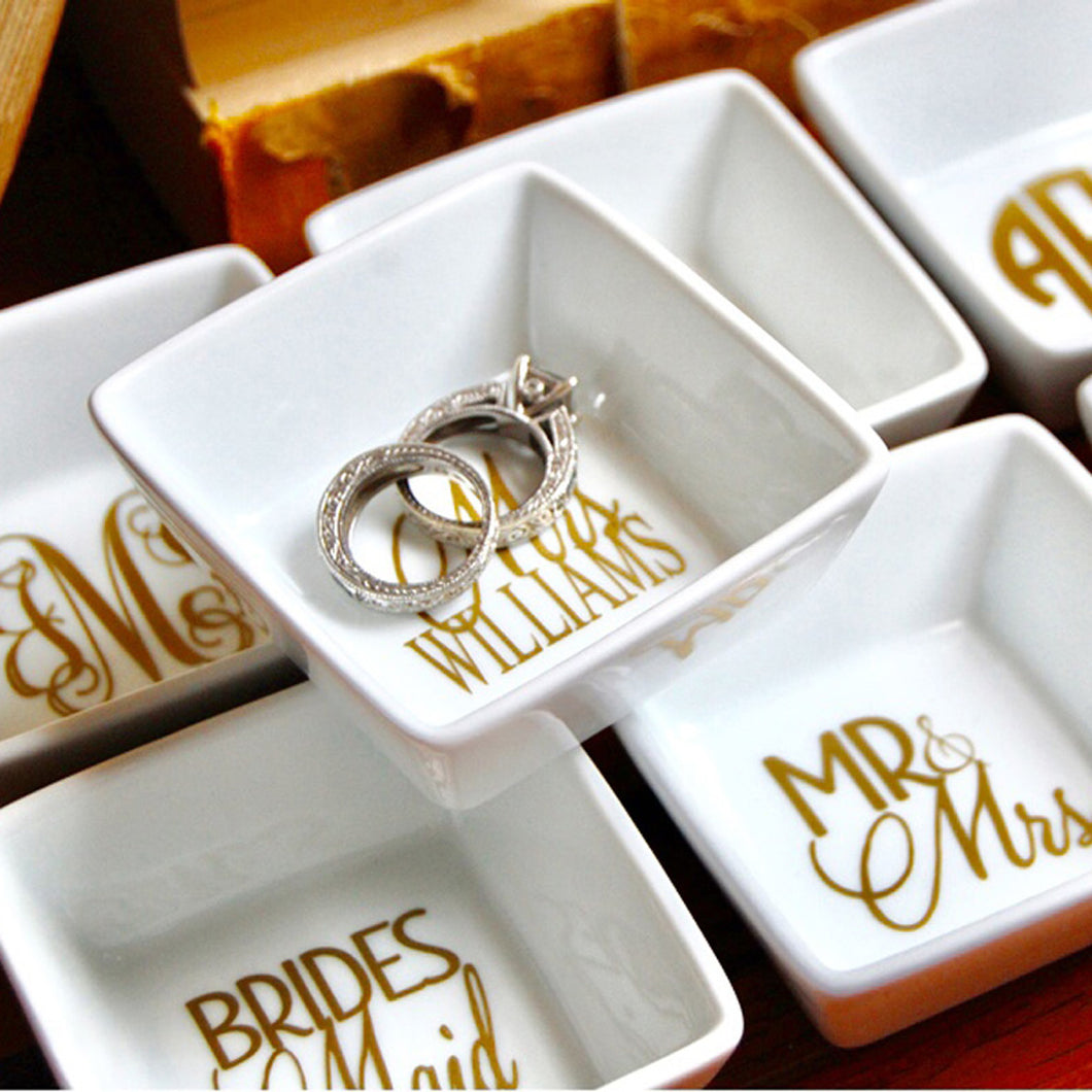 Monogrammed Ring Dish, Bridal Party Gift, Wedding Gift, Bridal Shower, Anniversary